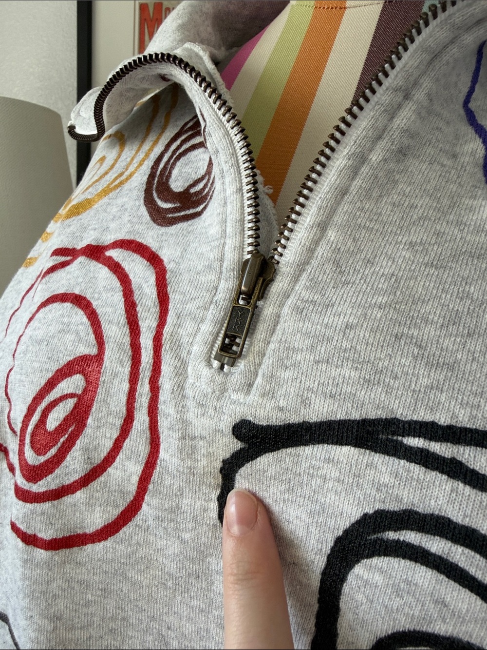 Vintage Hand Painted Swirl Sweatshirt - Picture 11 of 12
